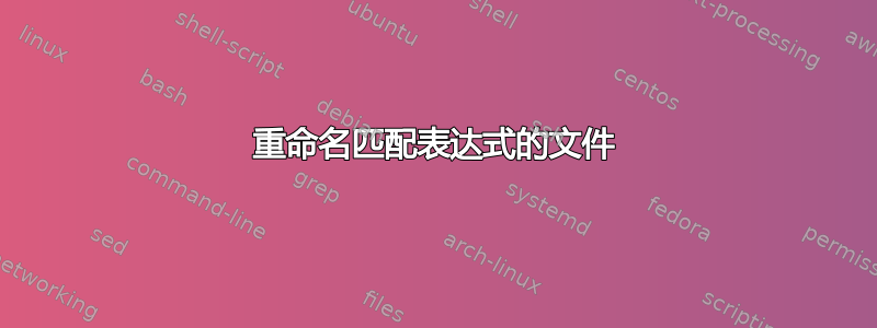 重命名匹配表达式的文件