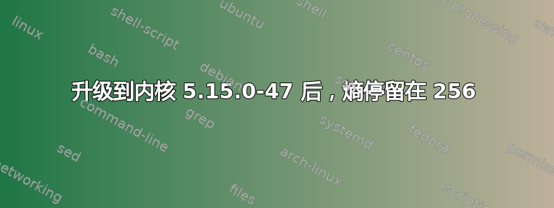 升级到内核 5.15.0-47 后，熵停留在 256