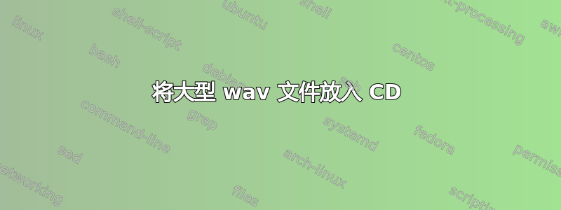 将大型 wav 文件放入 CD