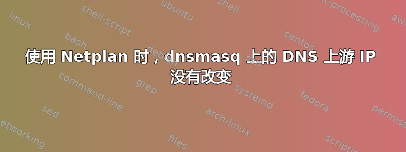 使用 Netplan 时，dnsmasq 上的 DNS 上游 IP 没有改变