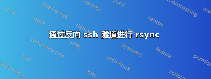 通过反向 ssh 隧道进行 rsync