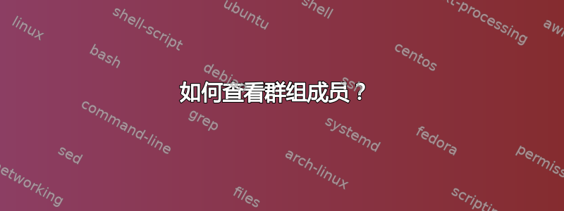 如何查看群组成员？ 