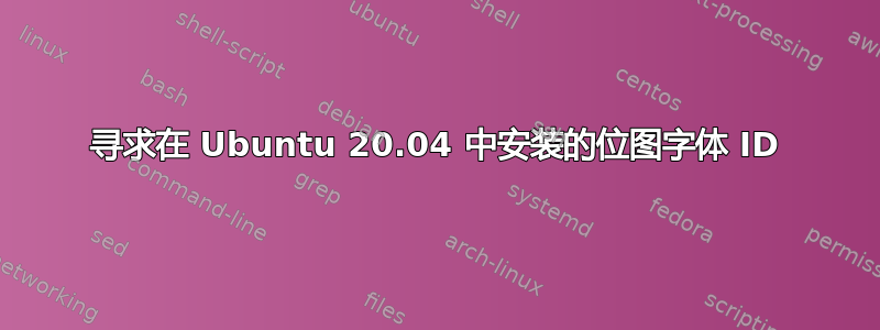 寻求在 Ubuntu 20.04 中安装的位图字体 ID