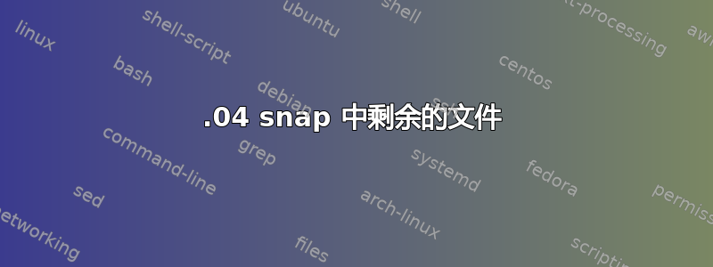 18.04 snap 中剩余的文件