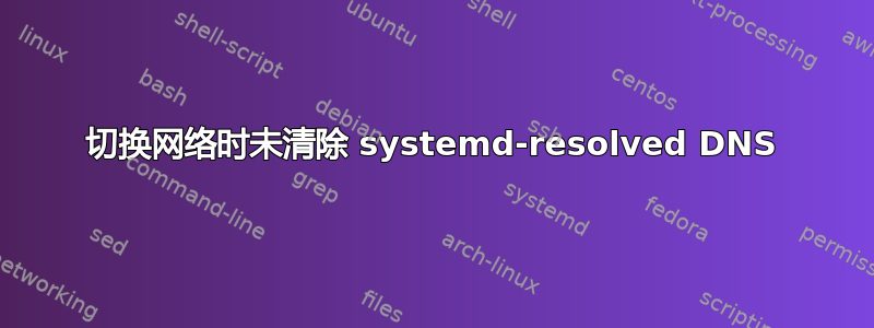 切换网络时未清除 systemd-resolved DNS