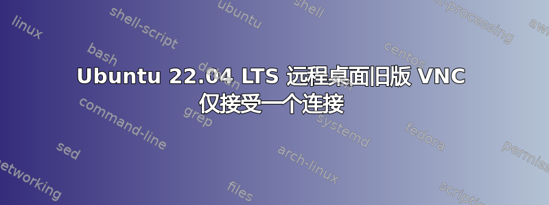 Ubuntu 22.04 LTS 远程桌面旧版 VNC 仅接受一个连接