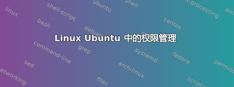 Linux Ubuntu 中的权限管理