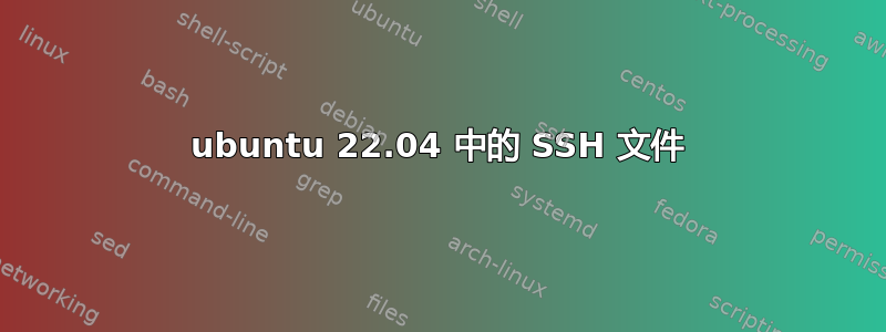 ubuntu 22.04 中的 SSH 文件