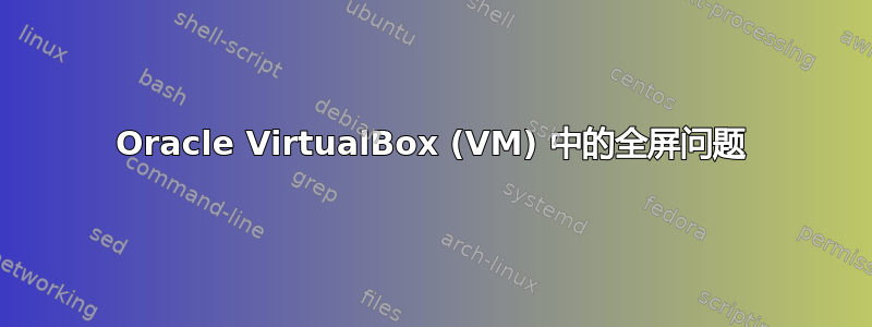 Oracle VirtualBox (VM) 中的全屏问题