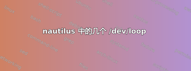 nautilus 中的几个 /dev/loop