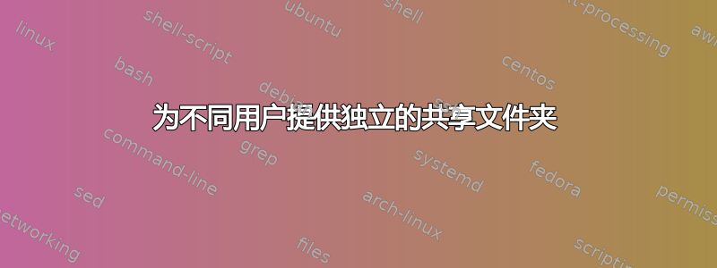 为不同用户提供独立的共享文件夹