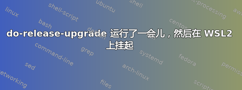 do-release-upgrade 运行了一会儿，然后在 WSL2 上挂起