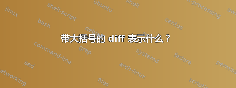 带大括号的 diff 表示什么？