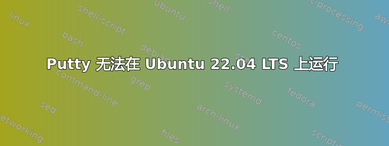 Putty 无法在 Ubuntu 22.04 LTS 上运行