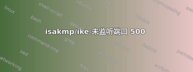 isakmp/ike 未监听端口 500