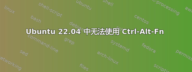 Ubuntu 22.04 中无法使用 Ctrl-Alt-Fn