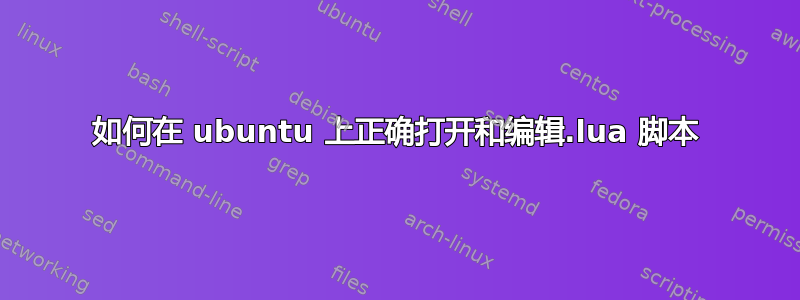 如何在 ubuntu 上正确打开和编辑.lua 脚本