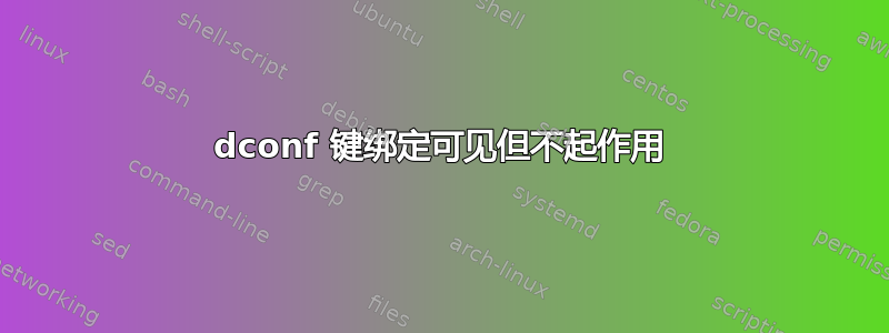 dconf 键绑定可见但不起作用