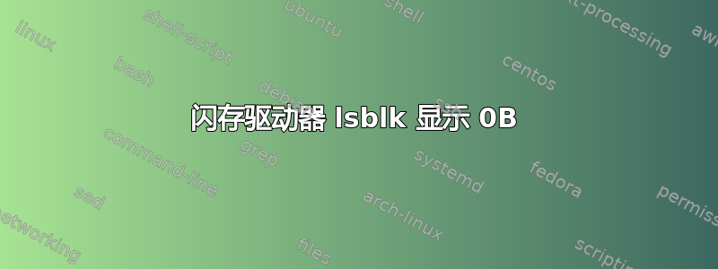 闪存驱动器 lsblk 显示 0B