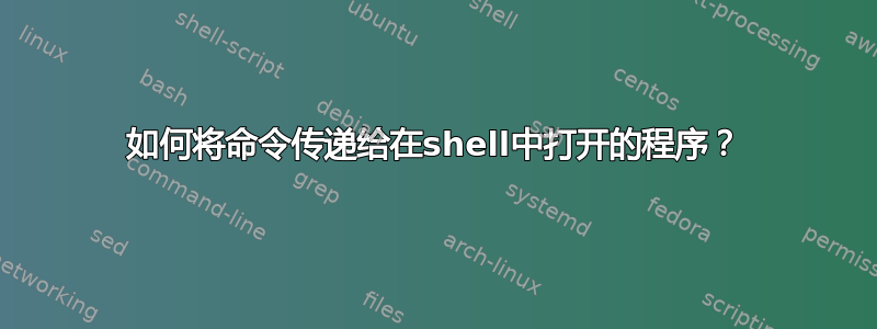 如何将命令传递给在shell中打开的程序？