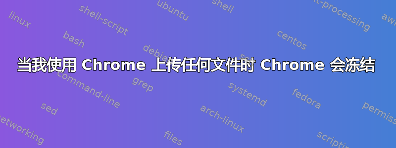 当我使用 Chrome 上传任何文件时 Chrome 会冻结