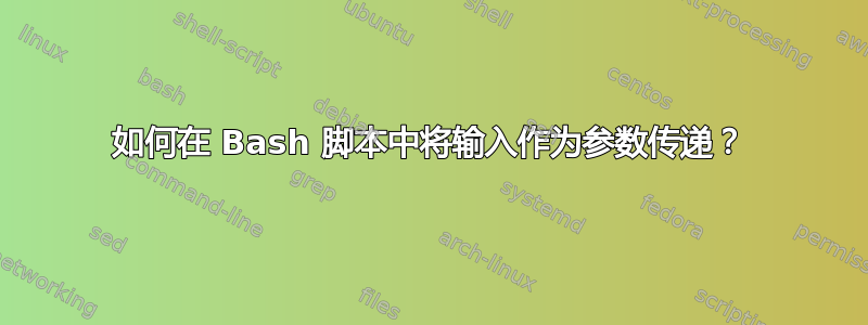 如何在 Bash 脚本中将输入作为参数传递？