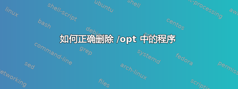 如何正确删除 /opt 中的程序