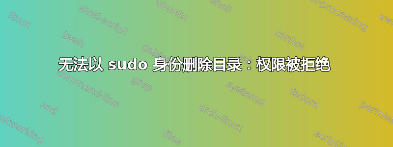 无法以 sudo 身份删除目录：权限被拒绝