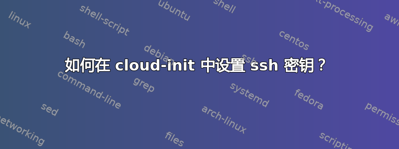 如何在 cloud-init 中设置 ssh 密钥？