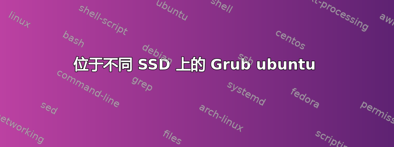 位于不同 SSD 上的 Grub ubuntu