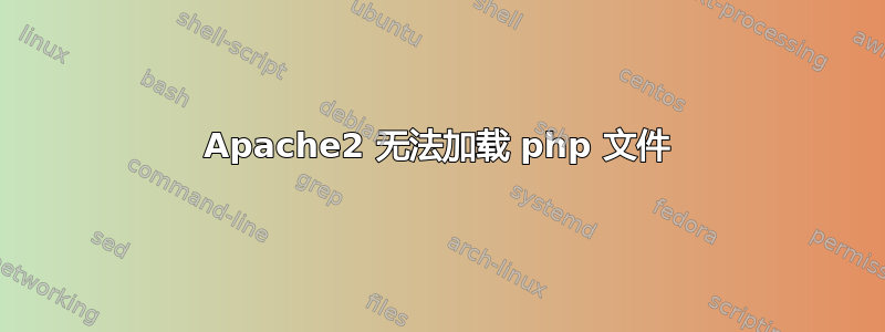 Apache2 无法加载 php 文件