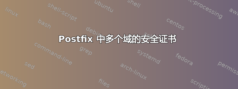 Postfix 中多个域的安全证书