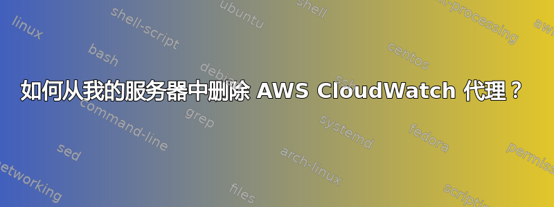 如何从我的服务器中删除 AWS CloudWatch 代理？