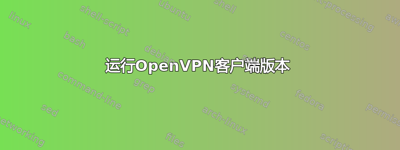 运行OpenVPN客户端版本