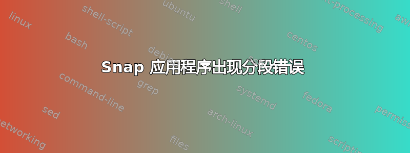 Snap 应用程序出现分段错误