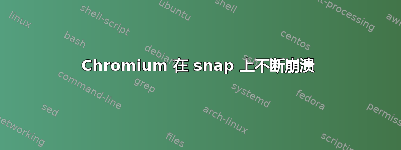 Chromium 在 snap 上不断崩溃