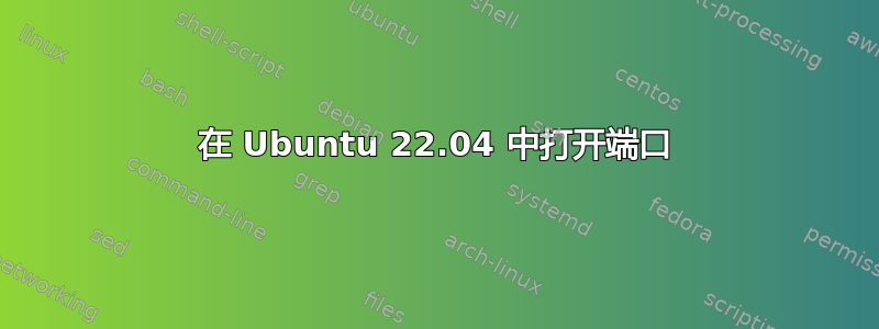 在 Ubuntu 22.04 中打开端口