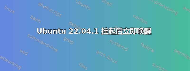 Ubuntu 22.04.1 挂起后立即唤醒