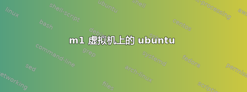 m1 虚拟机上的 ubuntu