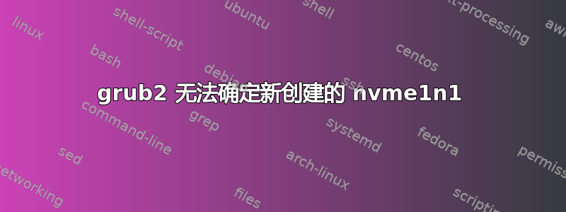 grub2 无法确定新创建的 nvme1n1