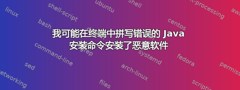 我可能在终端中拼写错误的 Java 安装命令安装了恶意软件