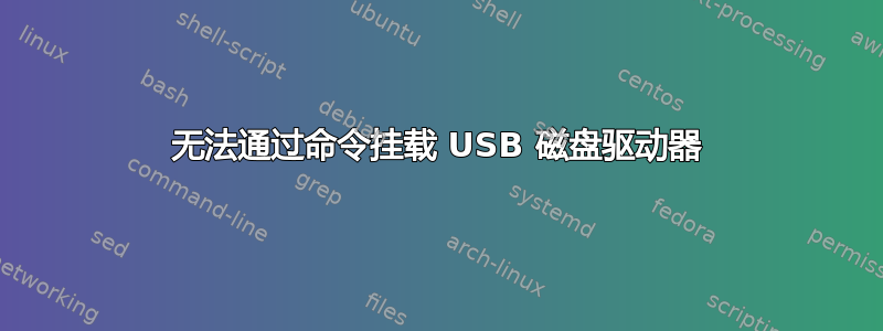 无法通过命令挂载 USB 磁盘驱动器