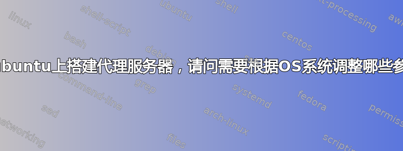 在ubuntu上搭建代理服务器，请问需要根据OS系统调整哪些参数