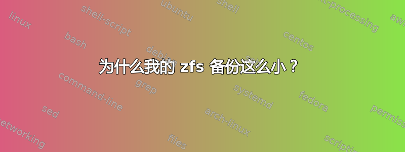 为什么我的 zfs 备份这么小？