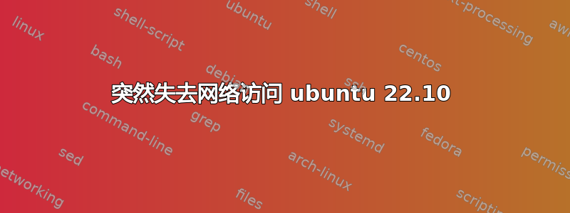 突然失去网络访问 ubuntu 22.10