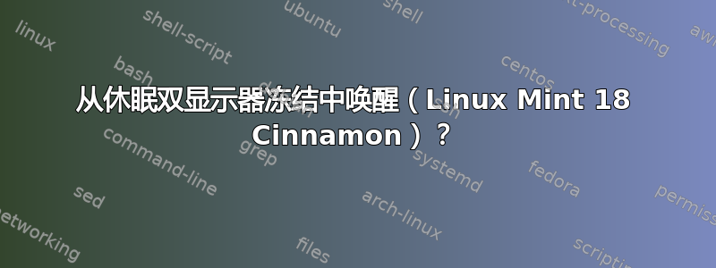 从休眠双显示器冻结中唤醒（Linux Mint 18 Cinnamon）？