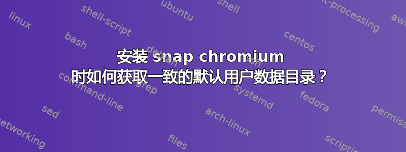 安装 snap chromium 时如何获取一致的默认用户数据目录？