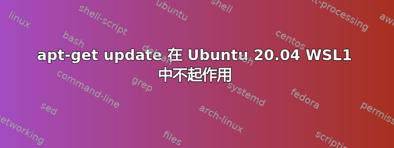 apt-get update 在 Ubuntu 20.04 WSL1 中不起作用