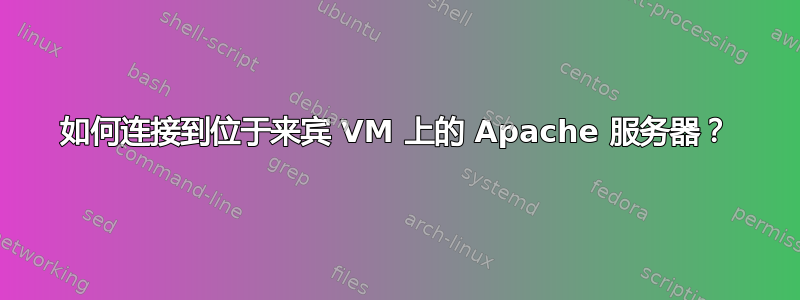 如何连接到位于来宾 VM 上的 Apache 服务器？