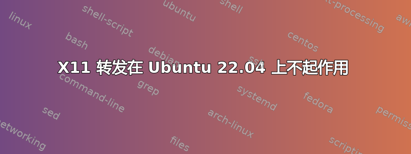 X11 转发在 Ubuntu 22.04 上不起作用